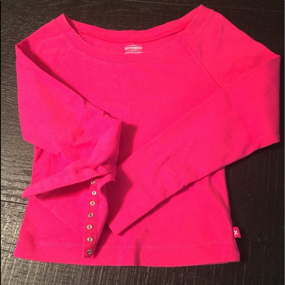 Small hot pink Express 3/4 length sleeve shirt - Picture 1 of 2
